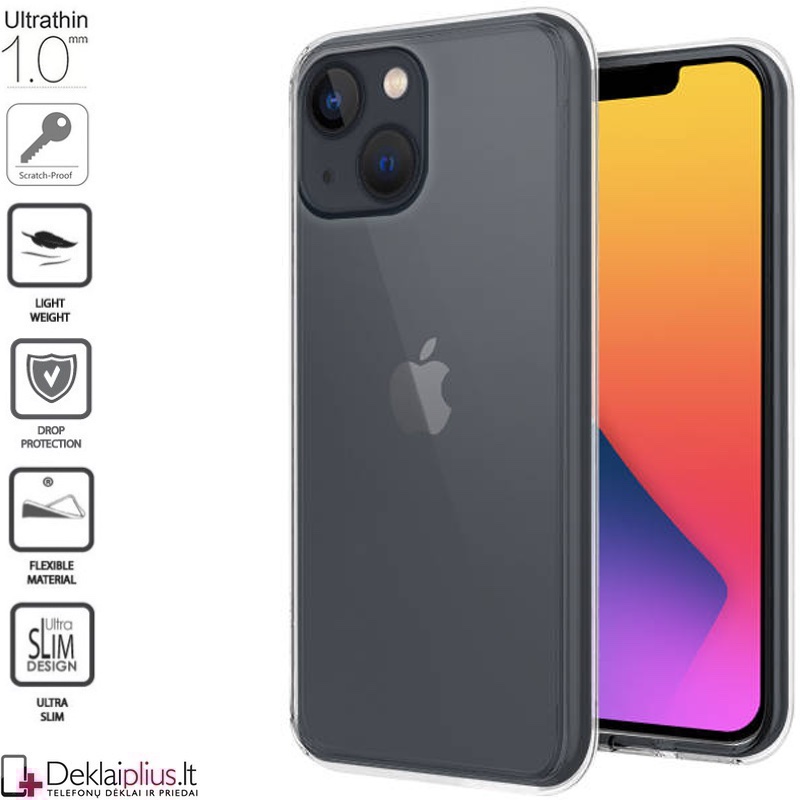 Silikoninis dėklas 1.0 mm storio - permatomas (Apple Iphone 14 Plus) Silikoninis dėklas 1.0 mm storio - permatomas (Apple Iphone 14 Plus)